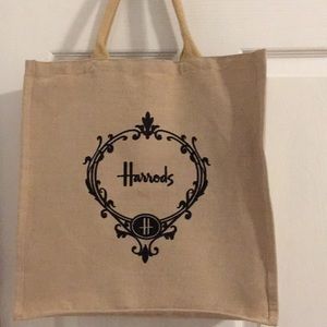 Harrods jute bag shopping bag
